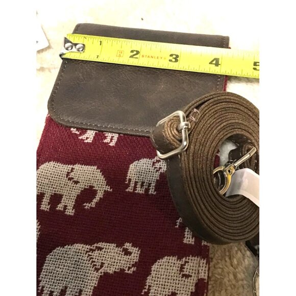 THIRTY ONE 31 Gifts Call Me Crossbody Safari Weave Elephants Shoulder Strap New - Picture 7 of 9